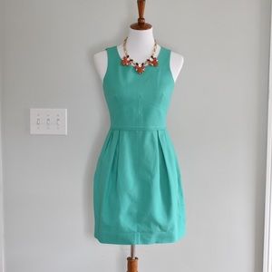 Popular J.Crew Pleated Cotton Fit to Flare Dress